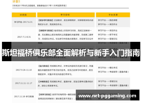 斯坦福桥俱乐部全面解析与新手入门指南